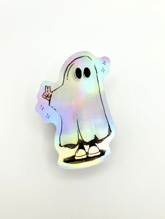 Holographic Ghost Sticker