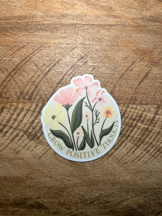 Grow Positive Thoughts Sticker