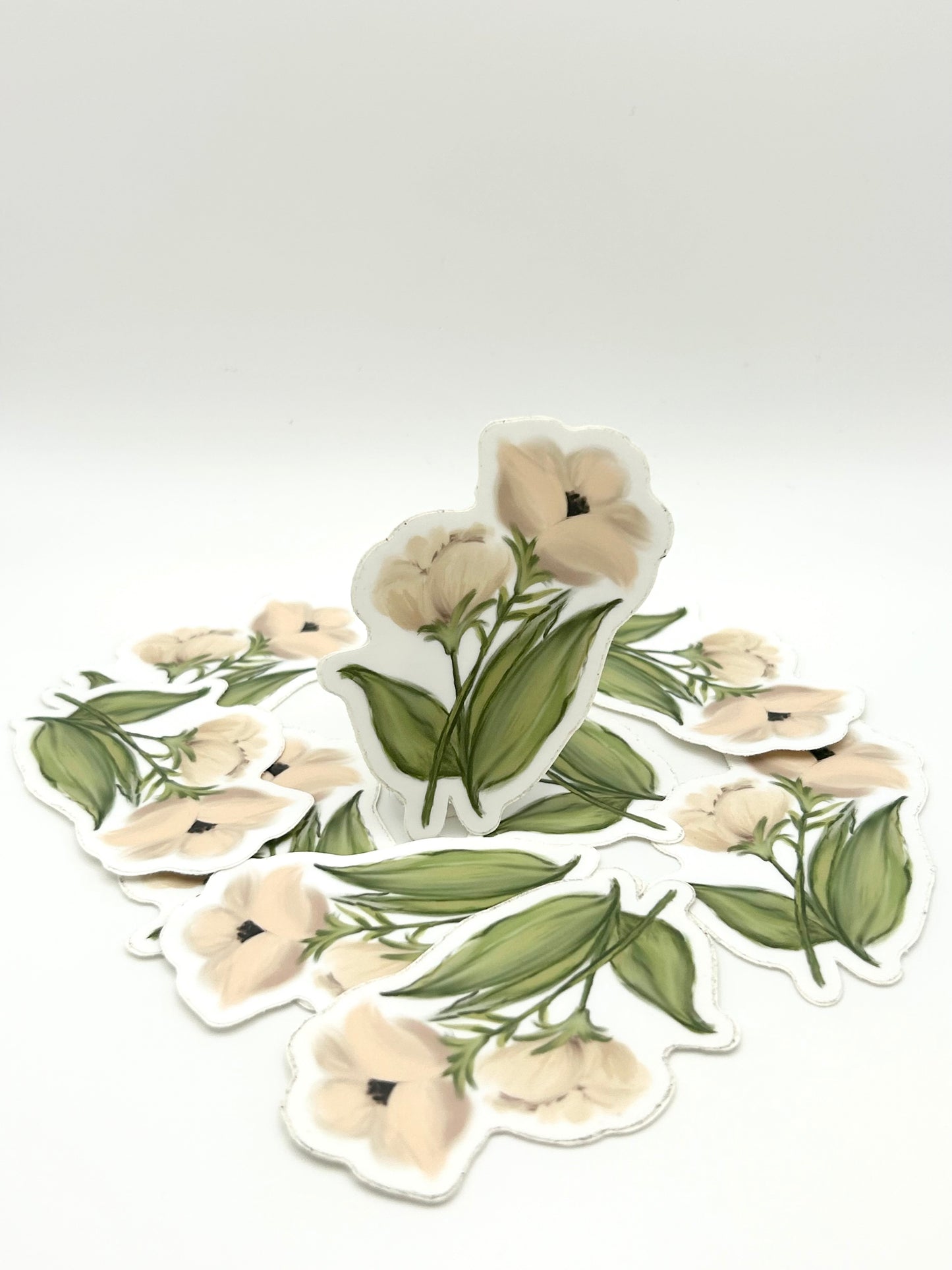 White Flower Sticker