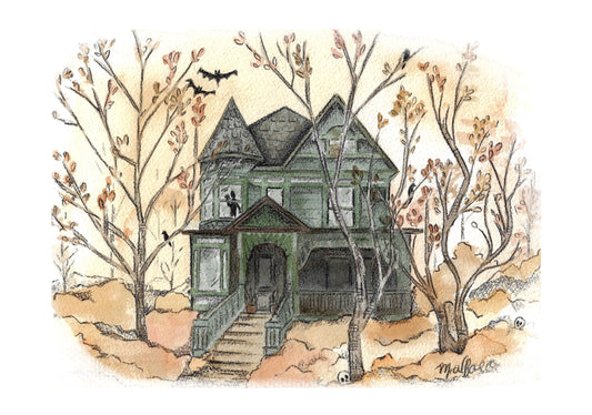 Spooky House Print